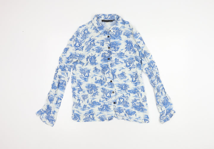 Topshop Women’s Multicoloured Button-Up Shirt