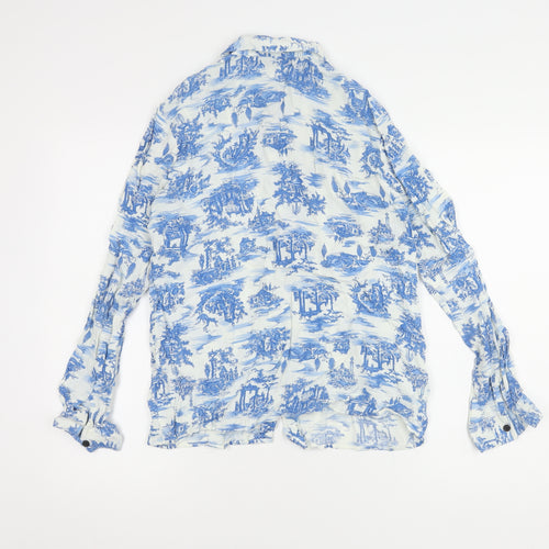 Topshop Women’s Multicoloured Button-Up Shirt