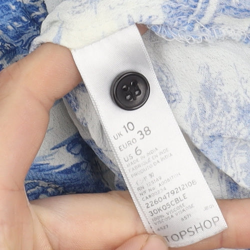 Topshop Women’s Multicoloured Button-Up Shirt