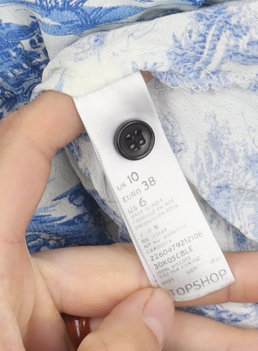 Topshop Women’s Multicoloured Button-Up Shirt