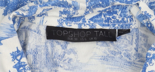 Topshop Women’s Multicoloured Button-Up Shirt