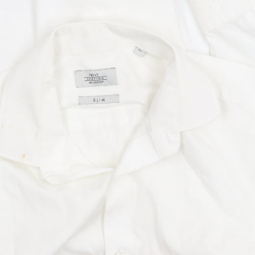 Next Men's White 15 Slim Fit Button-Up Shirt