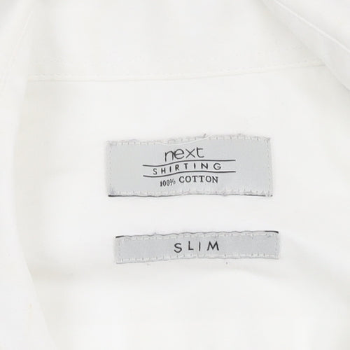 Next Men's White 15 Slim Fit Button-Up Shirt
