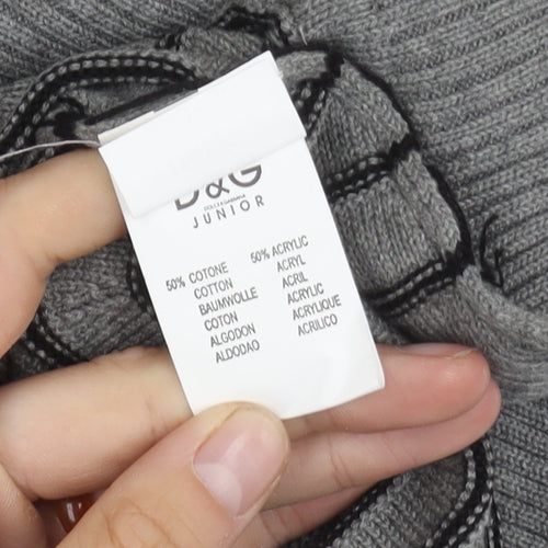 Dolce & Gabbana Boys Grey Cardigan 12 Years - Elegant & Warm