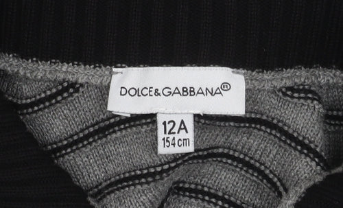 Dolce & Gabbana Boys Grey Cardigan 12 Years - Elegant & Warm