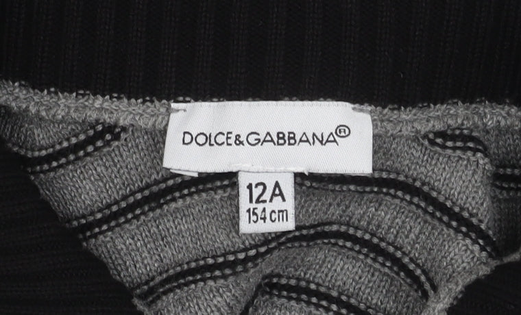 Dolce & Gabbana Boys Grey Cardigan 12 Years - Elegant & Warm