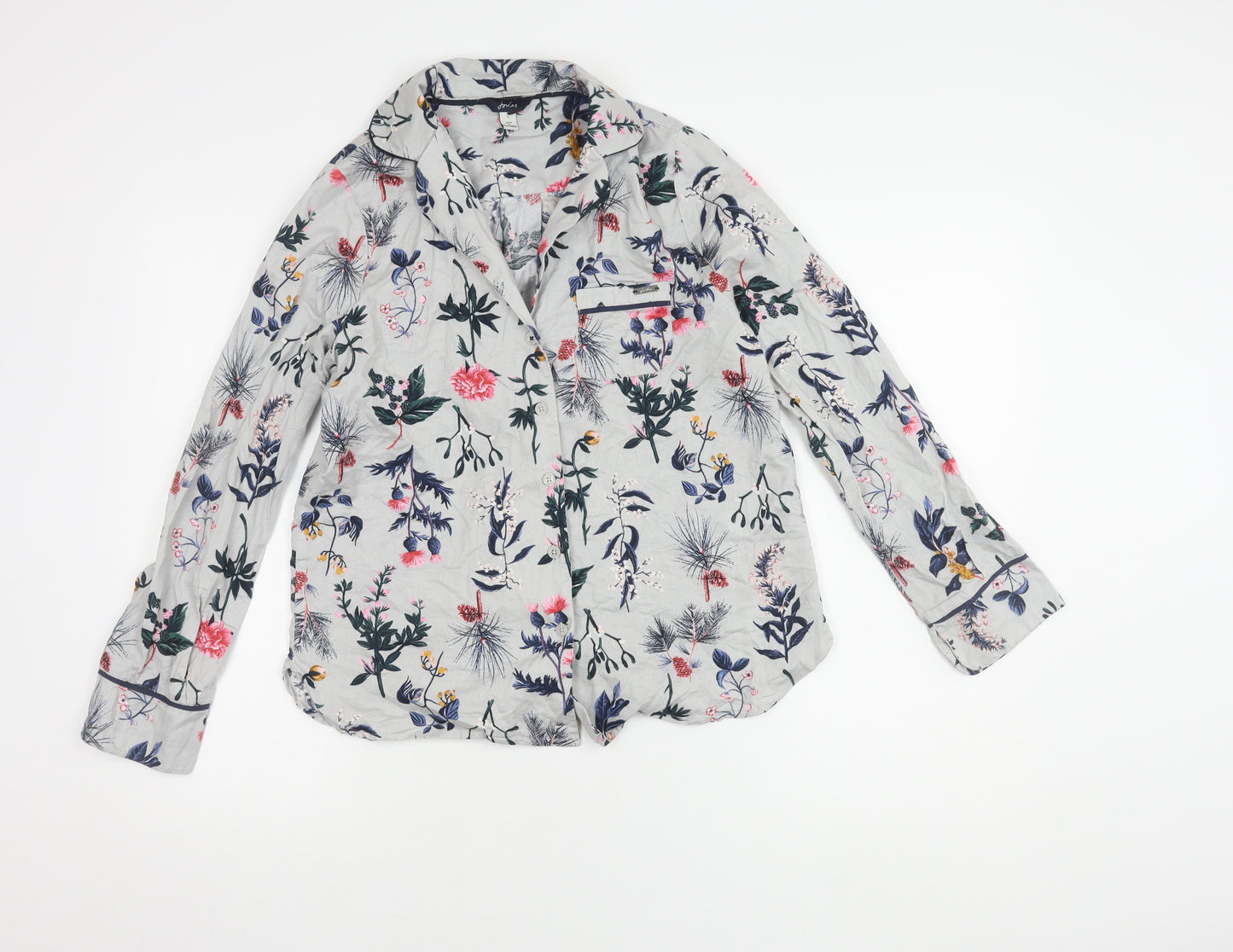 Joules Women's Multicoloured Floral Pyjama Top, S, Spring