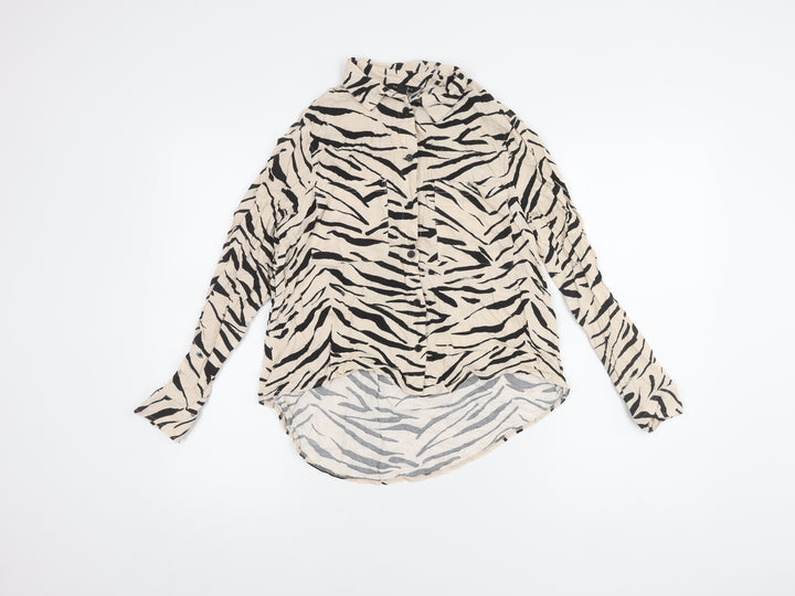 New Look Women's Multicoloured Zebra Print Blouse