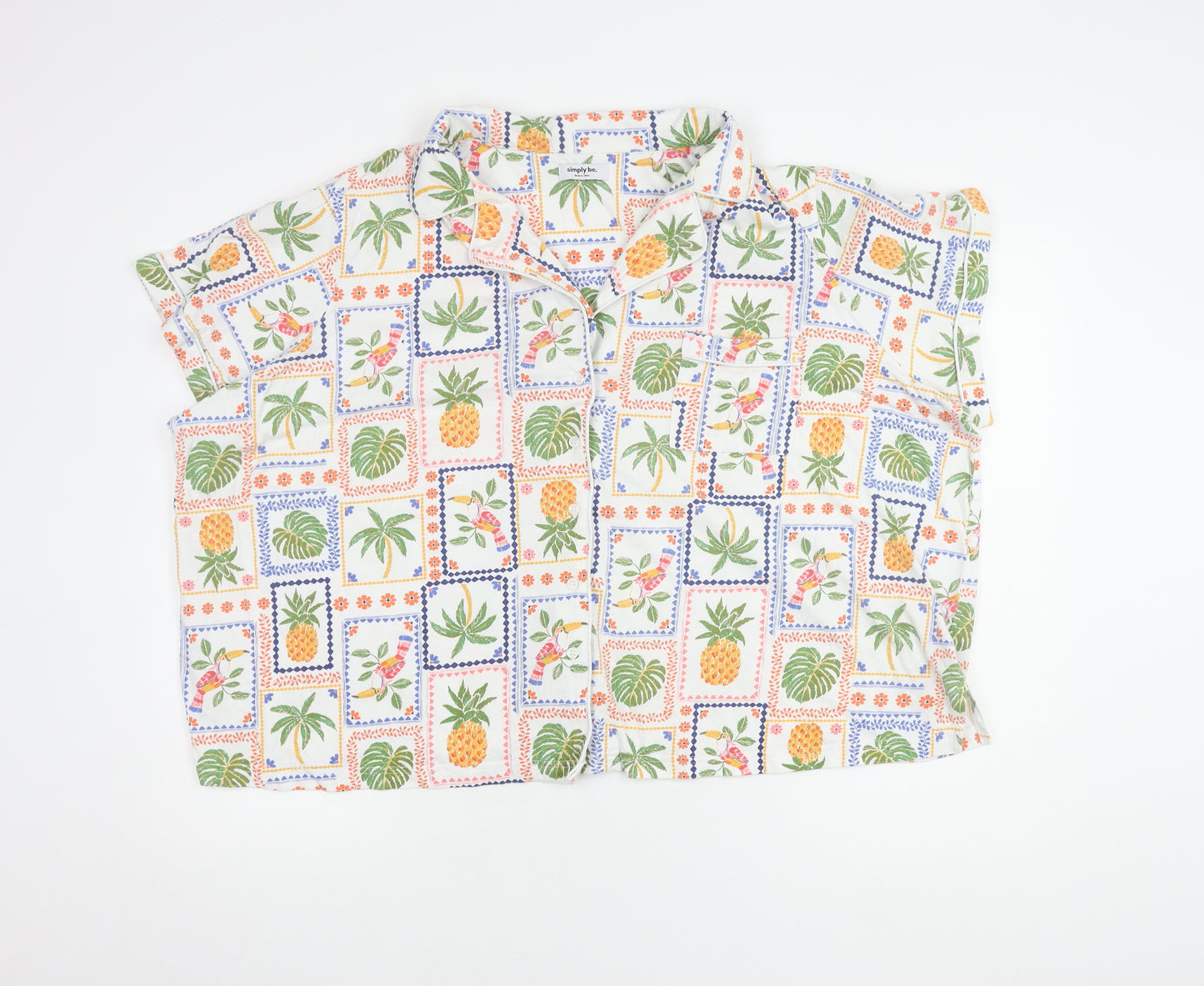 Simply Be Women's Tropical Pyjama Top Size 24/26