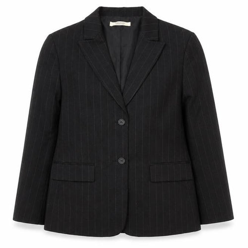 Comptoir des Cotonniers Women's Black Pinstripe Blazer UK 14