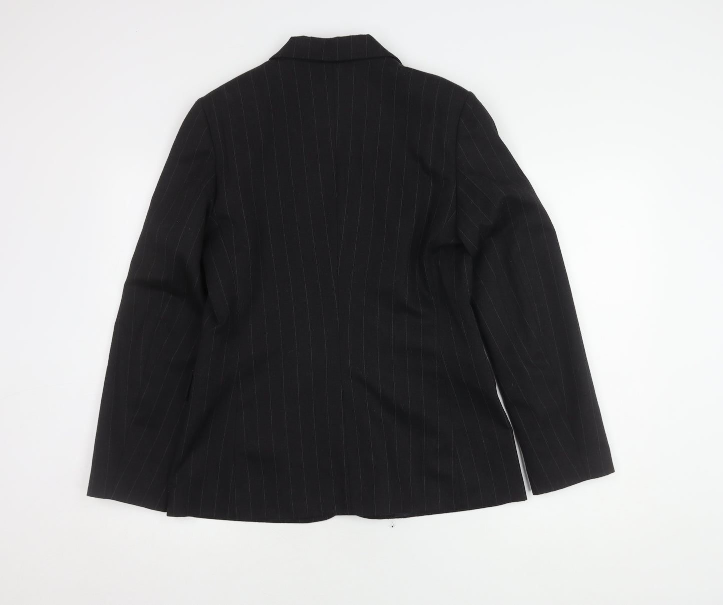 Comptoir des Cotonniers Women's Black Pinstripe Blazer UK 14