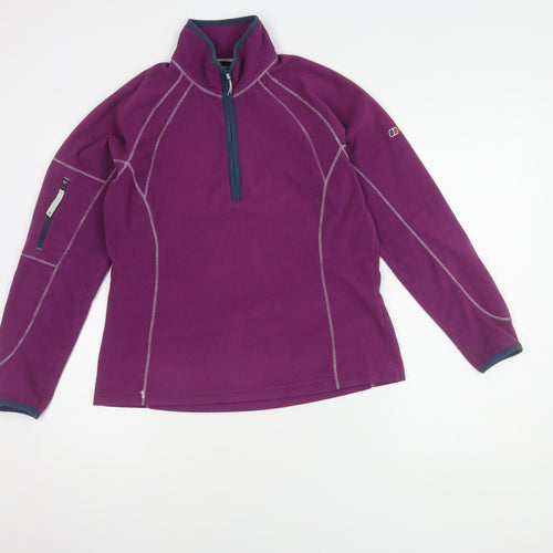 Berghaus Women's Purple Fleece Zip Jumper Size 12
