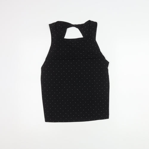 Banana Republic Women's Black Polka Dot Tank Top - Size S