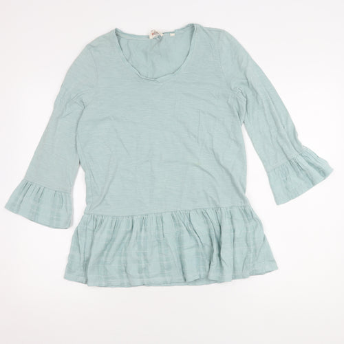 Fat Face Women's Blue 3/4 Sleeve Top UK Size 10