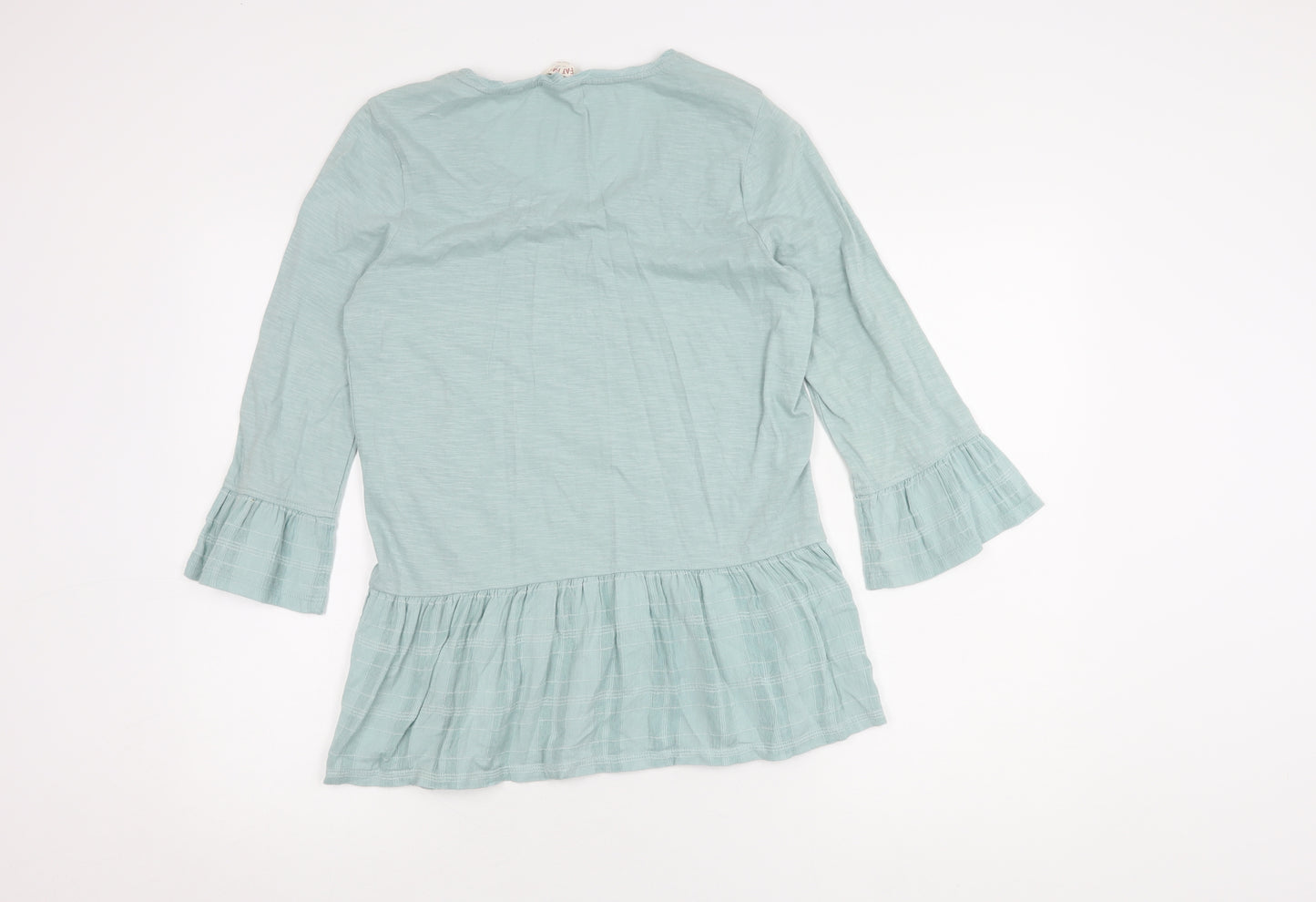 Fat Face Women's Blue 3/4 Sleeve Top UK Size 10