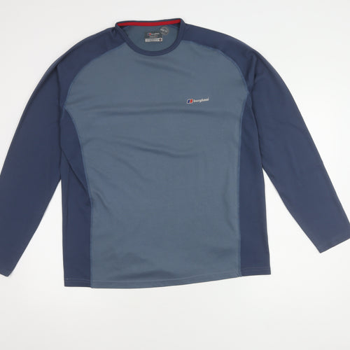 Berghaus Men's Blue Polyester Long Sleeve T-Shirt L