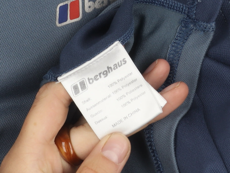 Berghaus Men's Blue Polyester Long Sleeve T-Shirt L