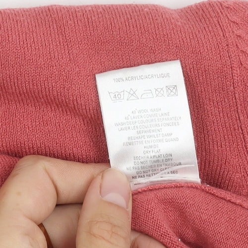 Eastex Women's Pink V-Neck Pullover Jumper Size 16