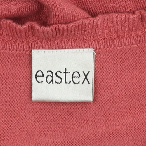 Eastex Women's Pink V-Neck Pullover Jumper Size 16