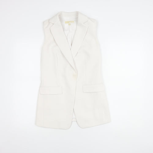 Michael Kors Women's White Sleeveless Suit Jacket