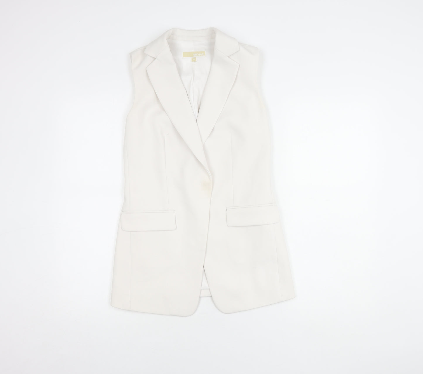 Michael Kors Women's White Sleeveless Suit Jacket