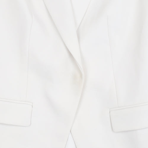 Michael Kors Women's White Sleeveless Suit Jacket