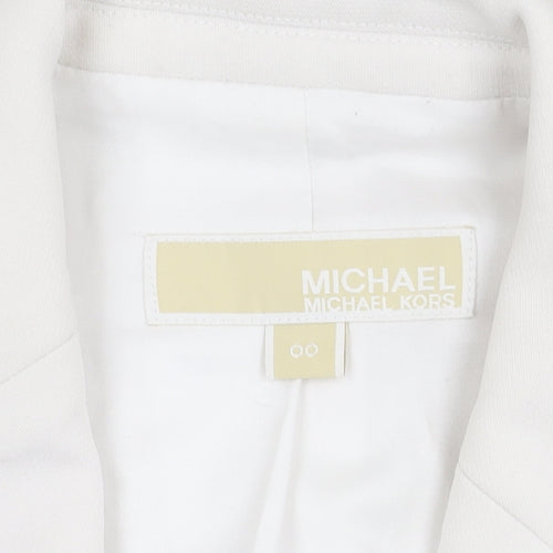Michael Kors Women's White Sleeveless Suit Jacket