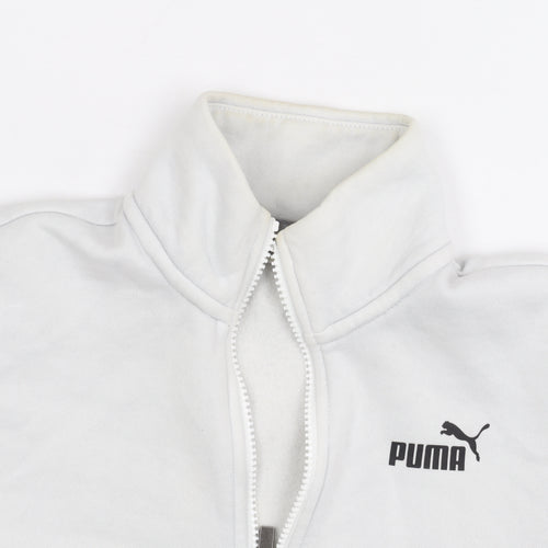 Puma Women's White Full Zip Hoodie XS