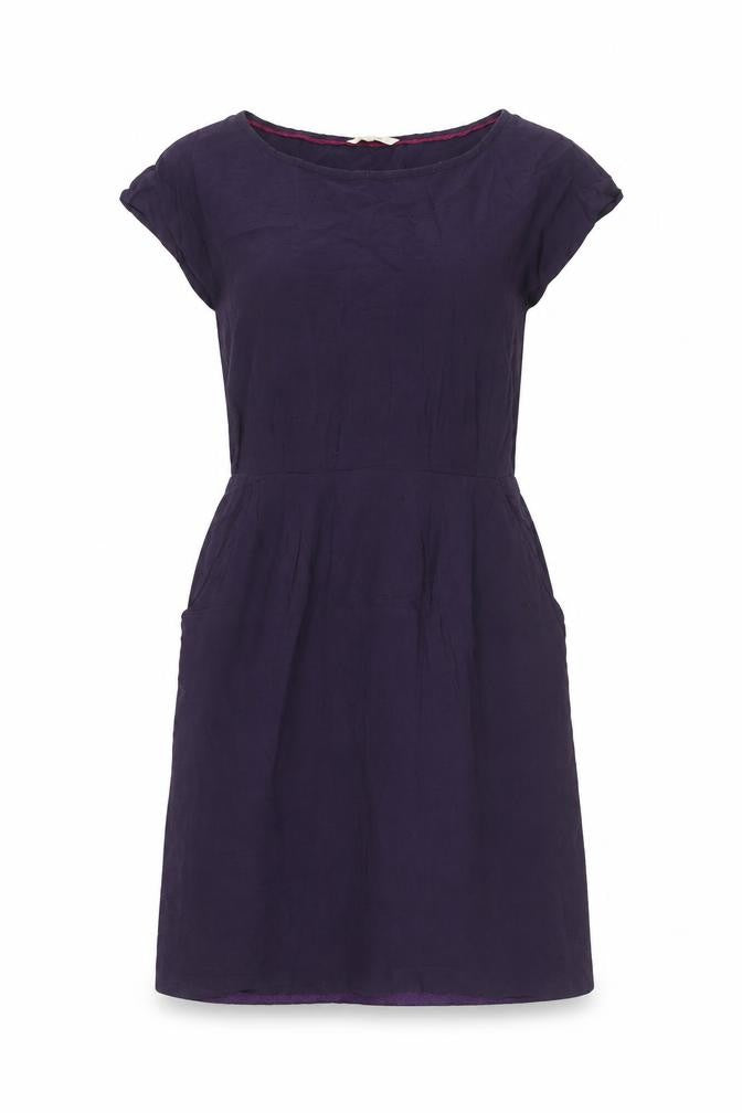 Front view of White Stuff Women's Purple Dress, size 10, Viscose