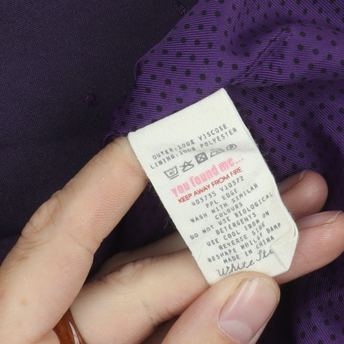 White Stuff Women's Purple Dress, Size 10, Viscose