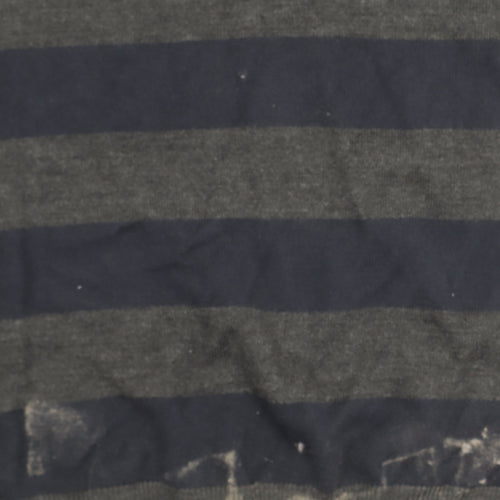 Thomas Nash Men's Multicoloured Striped Henley Jumper M