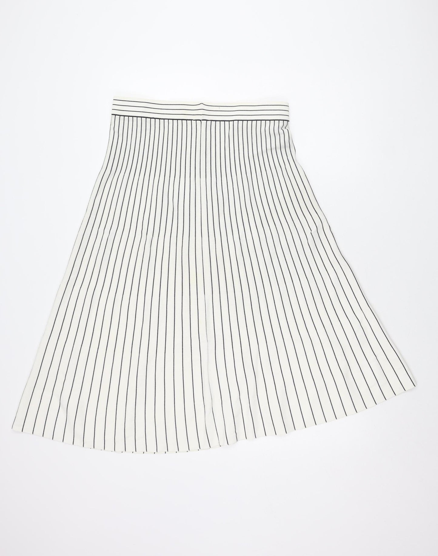 Whistles Women's White Striped Skirt Size 14