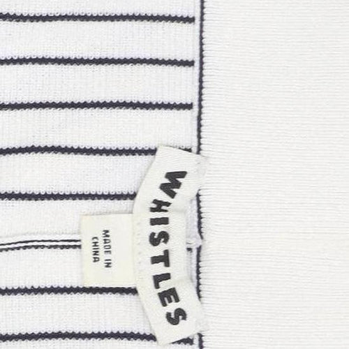 Whistles Women's White Striped Skirt Size 14