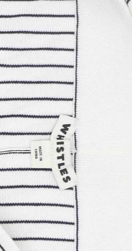 Whistles Women's White Striped Skirt Size 14