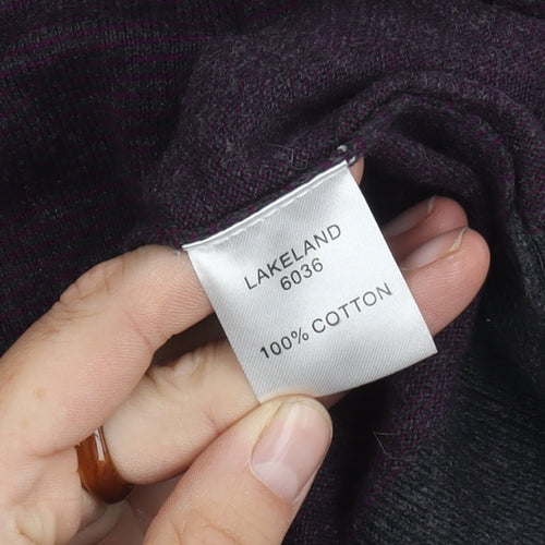Lakeland Men's Purple V-Neck Pullover Jumper - M