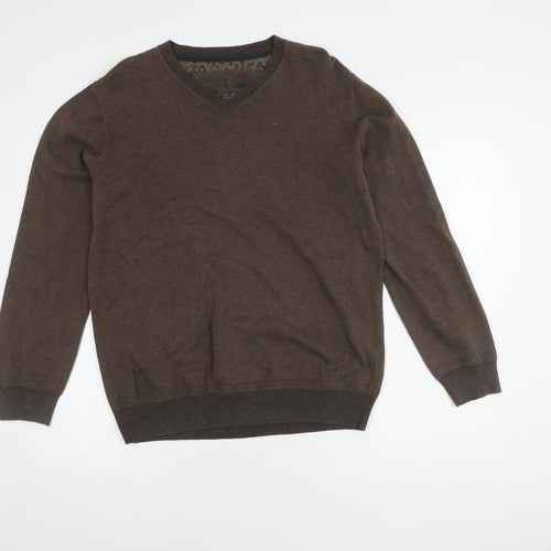 Rocha John Rocha Men's Brown V-Neck Pullover Jumper M