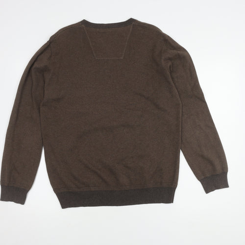 Rocha John Rocha Men's Brown V-Neck Pullover Jumper M