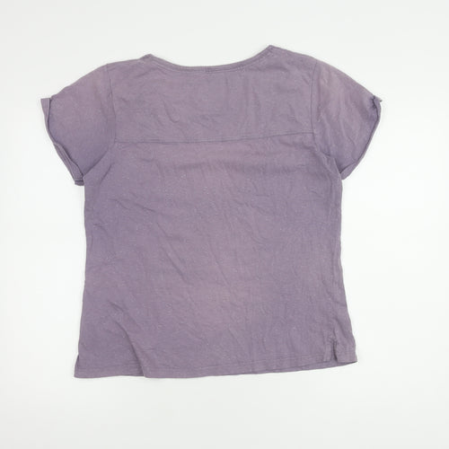 Brasher Women's Purple T-Shirt, Size 14, Short Sleeve, Casual