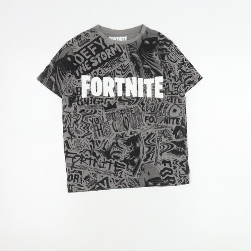 Fortnite Boys Grey Graphic Print T-Shirt, Size M