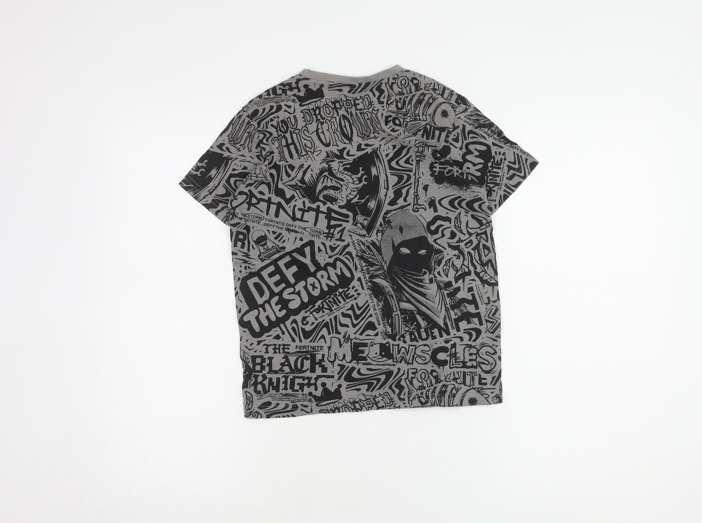 Fortnite Boys Grey Graphic Print T-Shirt, Size M