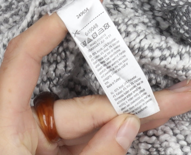 Monsoon Women's Grey Sequin Cape Jumper UK 18