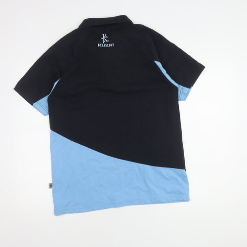 Kukri Men's Black Blue Polo Shirt S Sports Collared