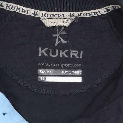 Kukri Men's Black Blue Polo Shirt S Sports Collared