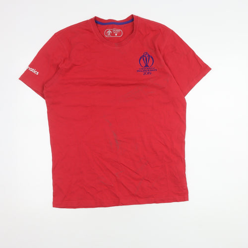 Fanatics Men's Red Sports T-Shirt Medium