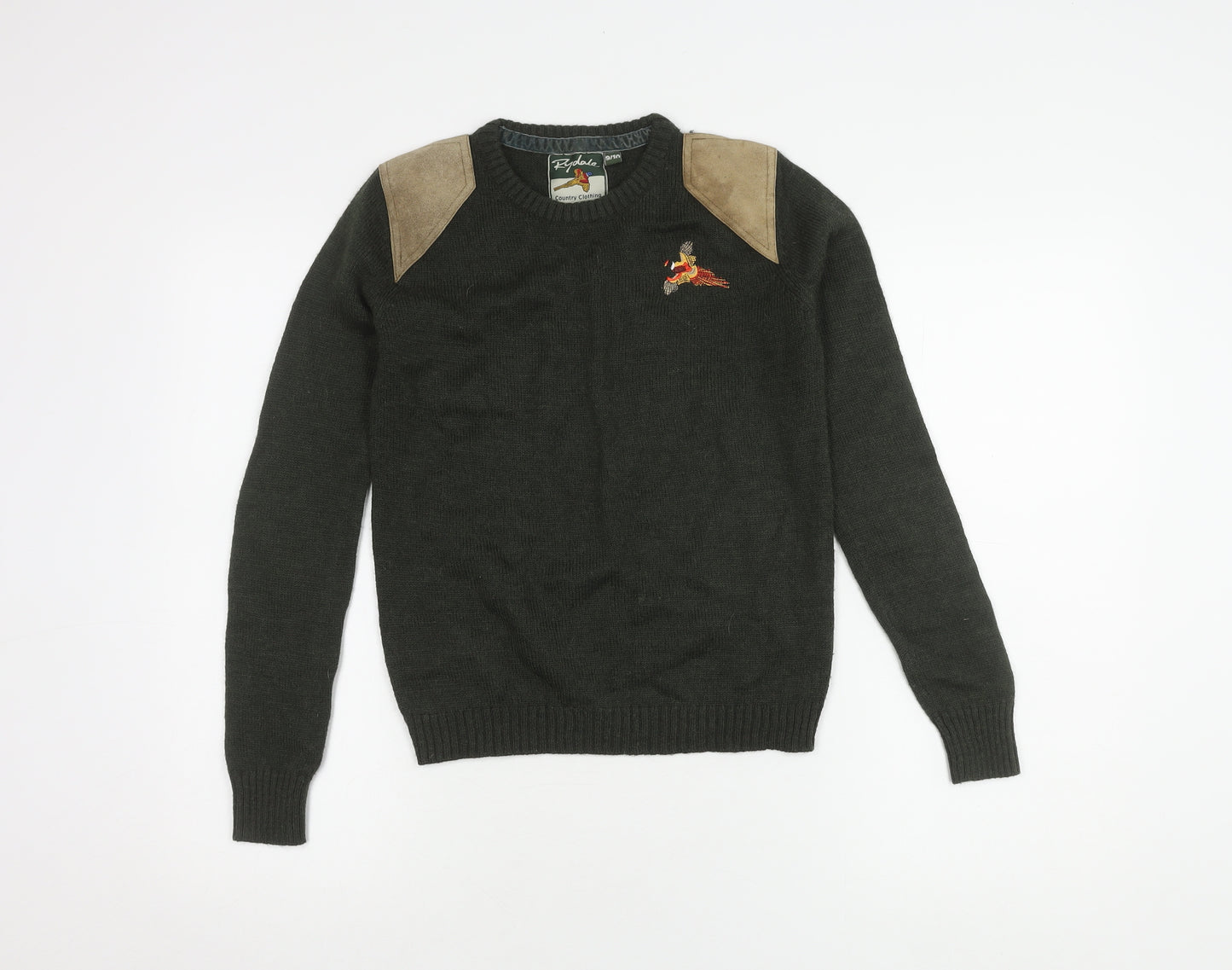 Rydale Boys Green Pullover Jumper, Size 9-10 Years