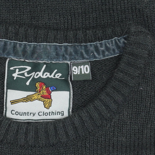 Rydale Boys Green Pullover Jumper, Size 9-10 Years