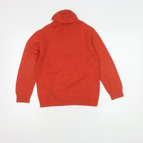 Vertbaudet Girls Red Roll Neck Jumper 10 Years