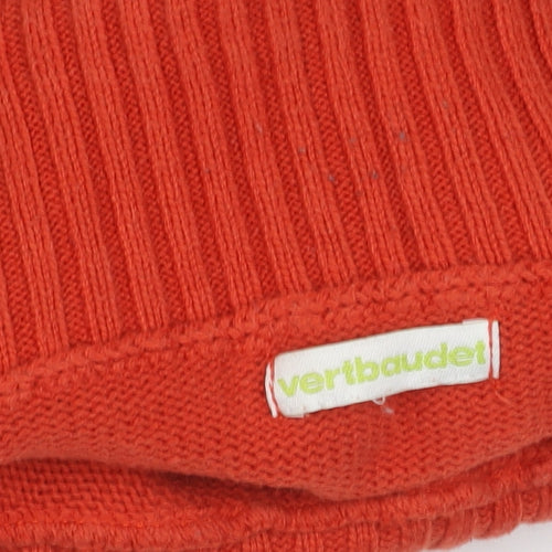 Vertbaudet Girls Red Roll Neck Jumper 10 Years