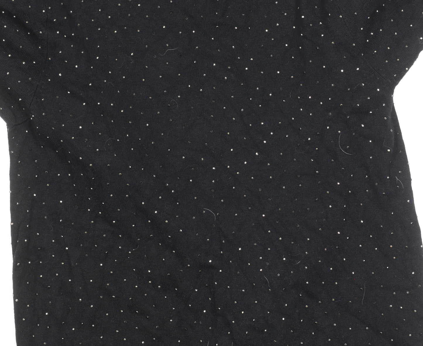 Warehouse Women's Black Studded Pullover Jumper Size 10