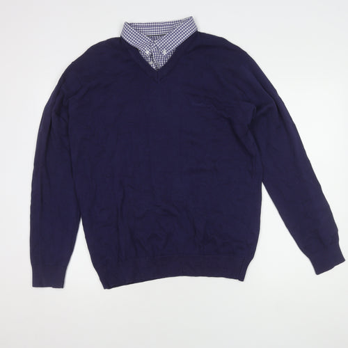 Pierre Cardin Men's Blue L Pullover Jumper